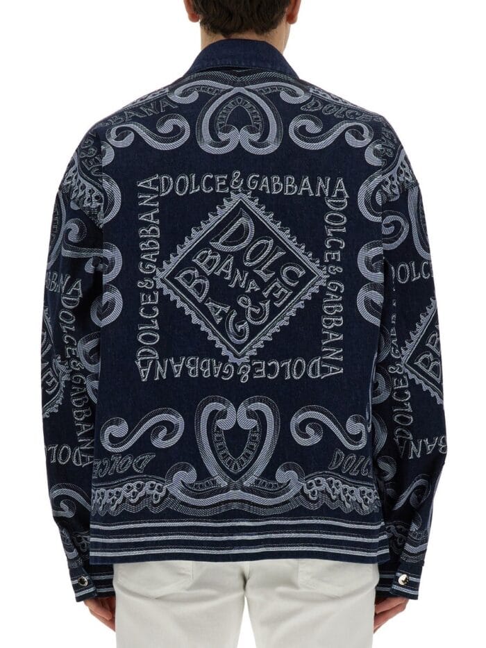 Dolce & Gabbana NAVY PRINT CARDIGAN