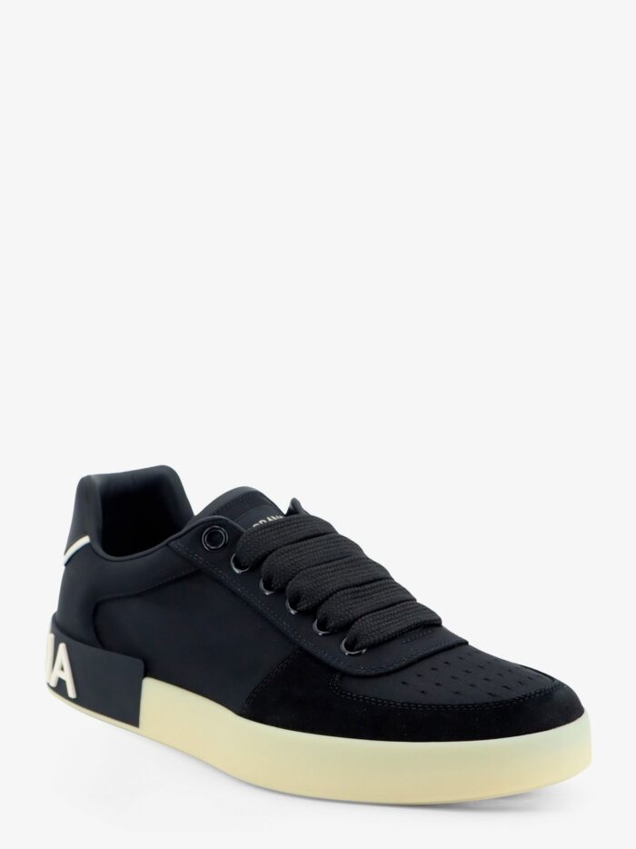 Dolce & Gabbana Nylon And Suede Sneakers With Back Lettering Logo