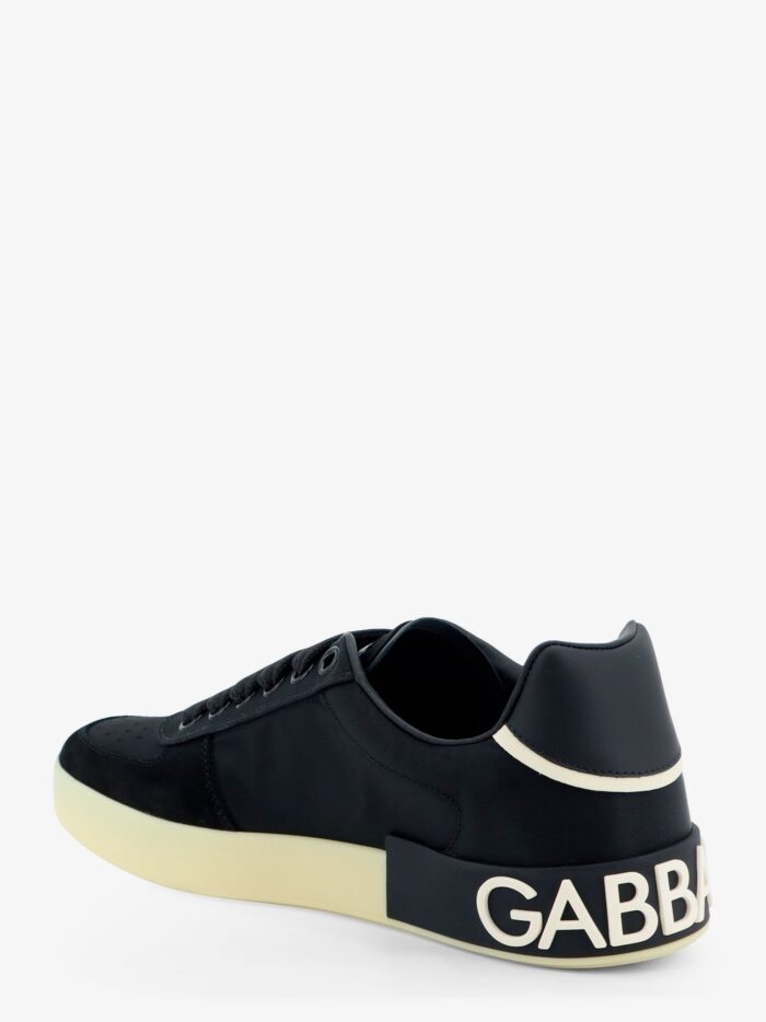Dolce & Gabbana Nylon And Suede Sneakers With Back Lettering Logo