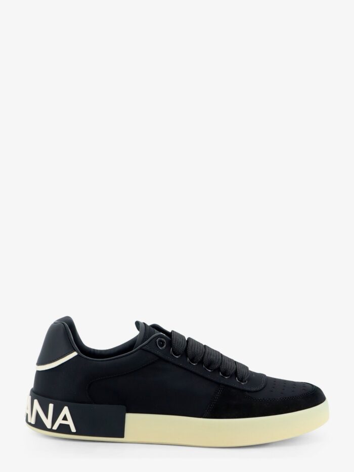Dolce & Gabbana Nylon And Suede Sneakers With Back Lettering Logo