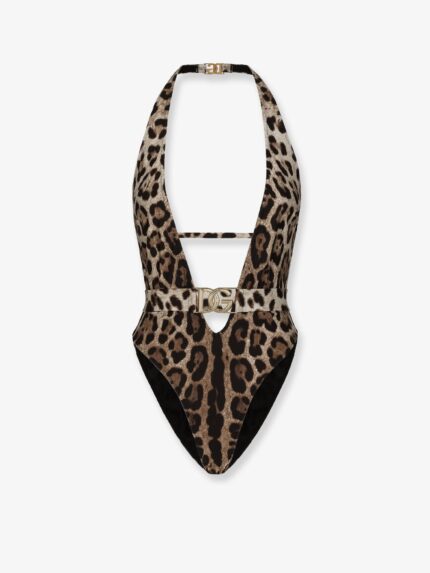 Dolce & Gabbana One-piece Swimsuit With Animal Print