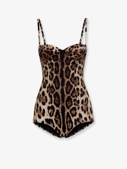 Dolce & Gabbana One-piece Swimsuit With Animal Print