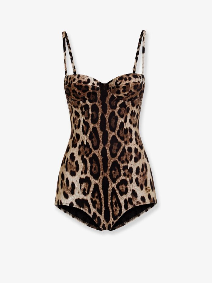 Dolce & Gabbana One-piece Swimsuit With Animal Print