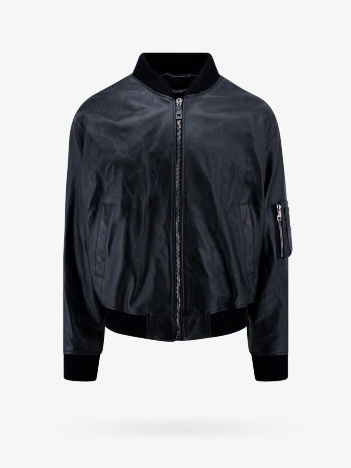 Dolce & Gabbana Padded Taurus Leather Jacket