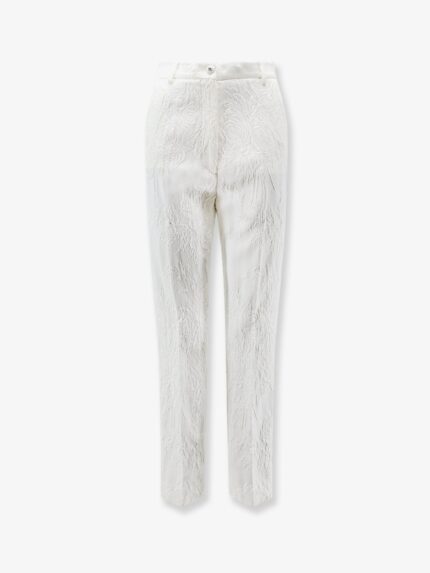 Dolce & Gabbana Pantaloni In Cotone E Viscosa