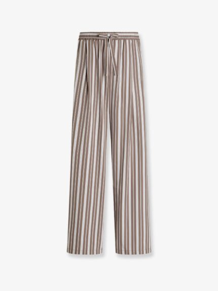 Dolce & Gabbana Pantaloni Vanity In Misto Cotone Con Motivo A Righe