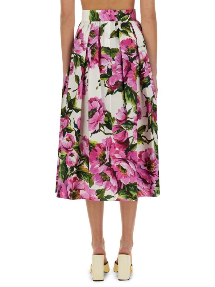 Dolce & Gabbana PEONY PRINT LONG SKIRT