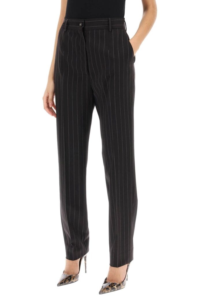 Dolce & Gabbana Pinstriped Wool Pants