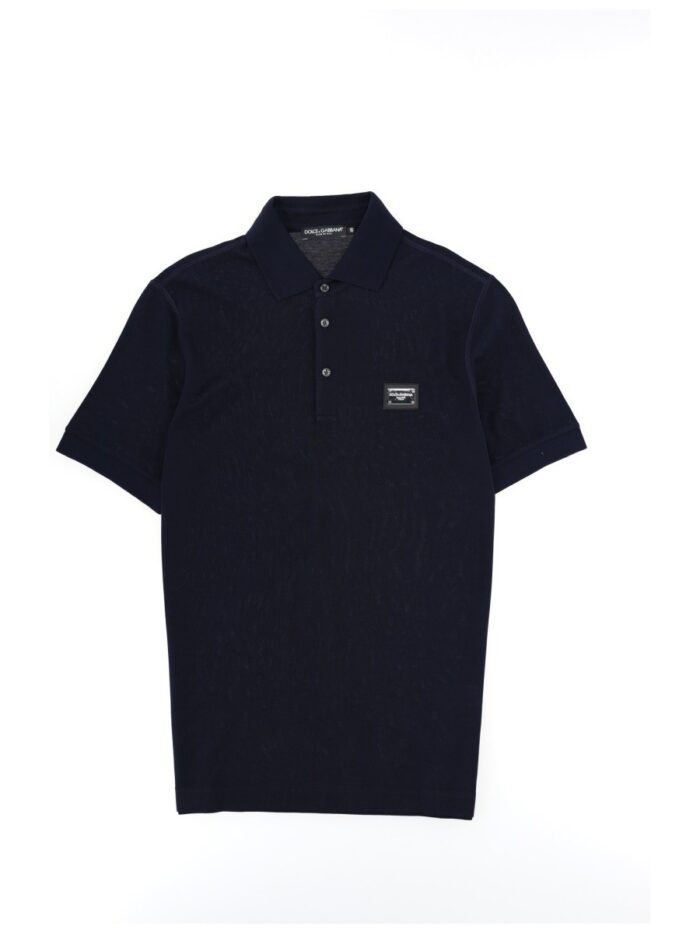 dolce & gabbana polo con patch logo Dolce & Gabbana POLO CON PATCH LOGO