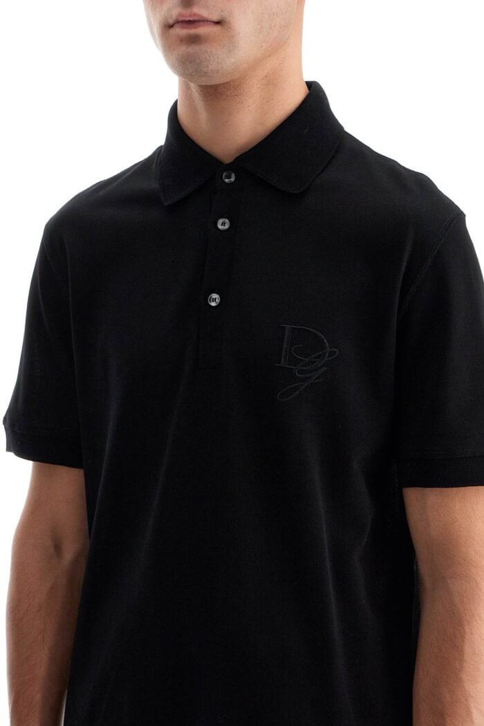 DOLCE & GABBANA Polo Shirt With Dg Embroidery