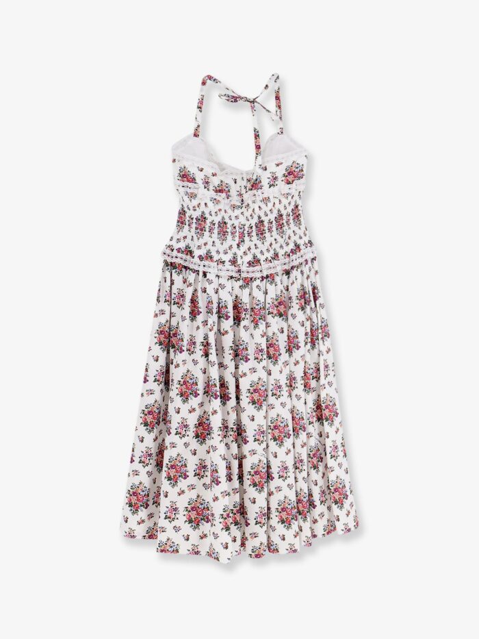Dolce & Gabbana Poplin Dress With Mazzolini Di Fiori Print