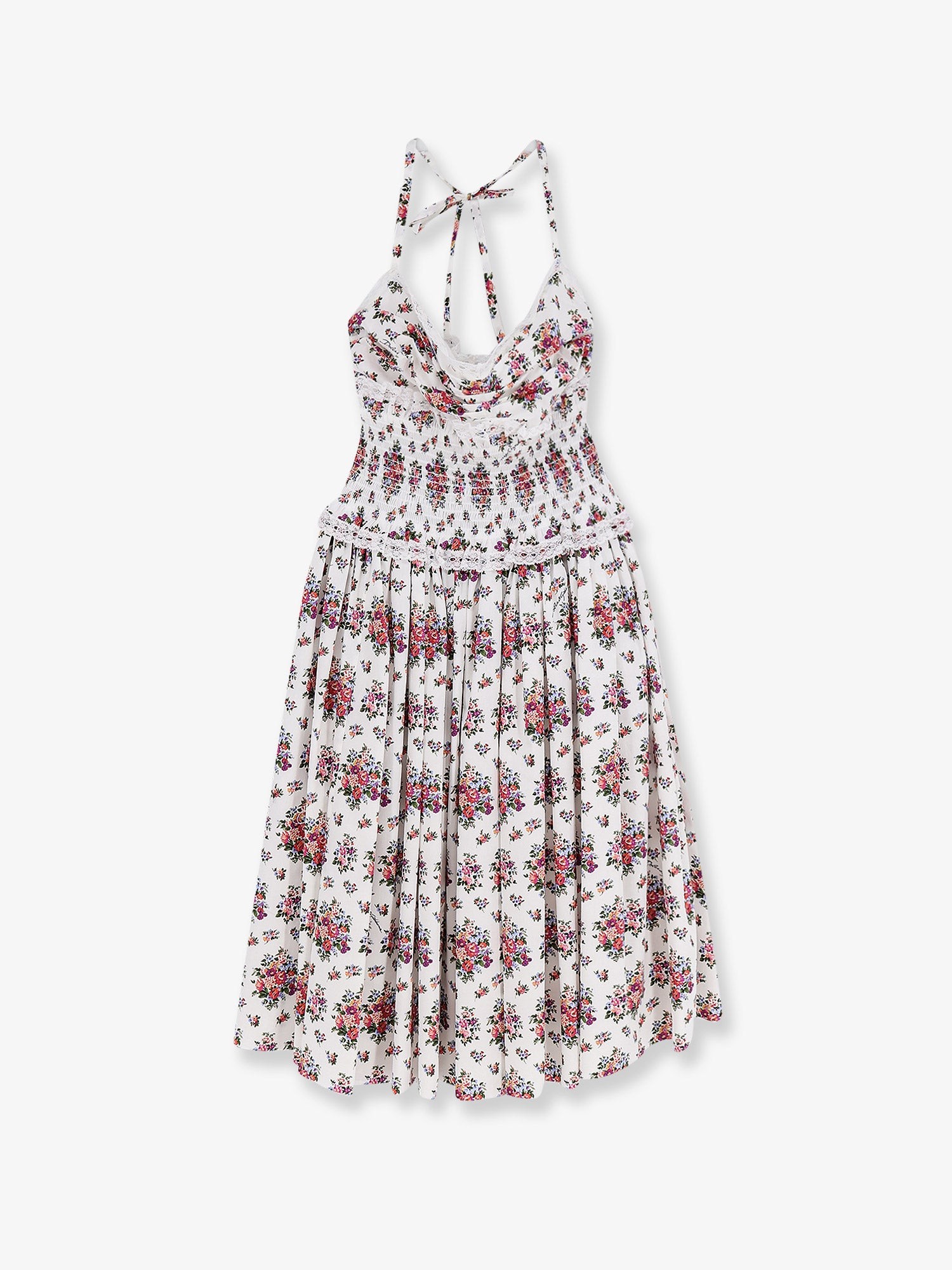 Dolce & Gabbana Poplin Dress With Mazzolini Di Fiori Print