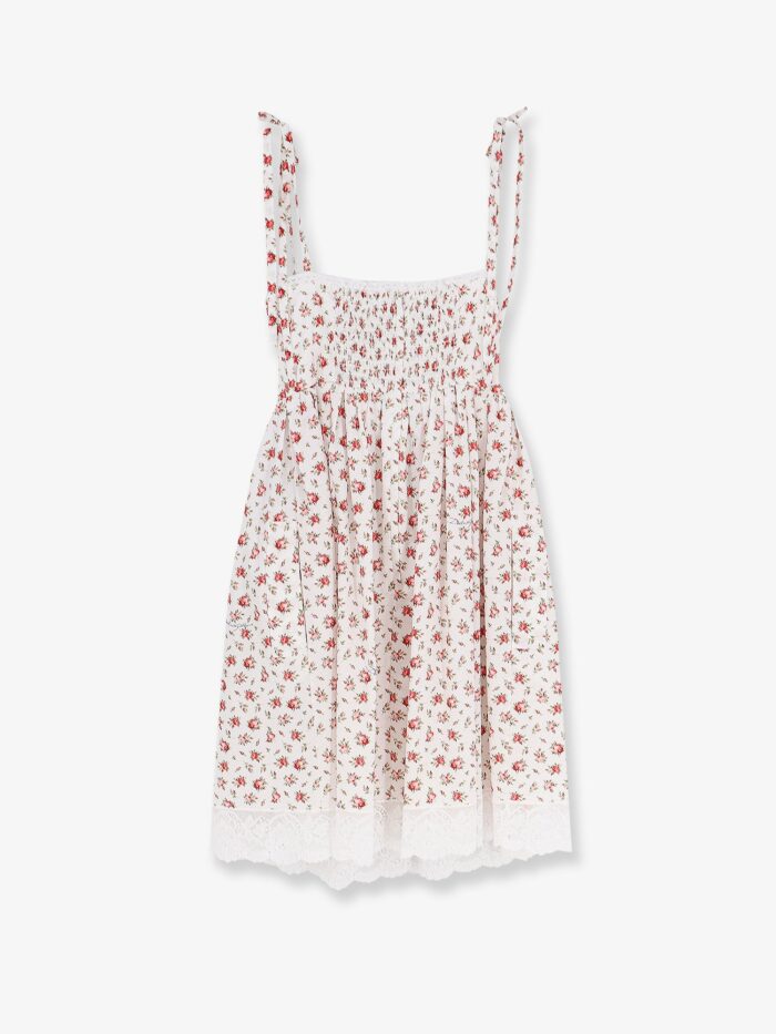 Dolce & Gabbana Poplin Dress With Roselline Print