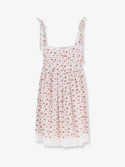Dolce & Gabbana Poplin Dress With Roselline Print