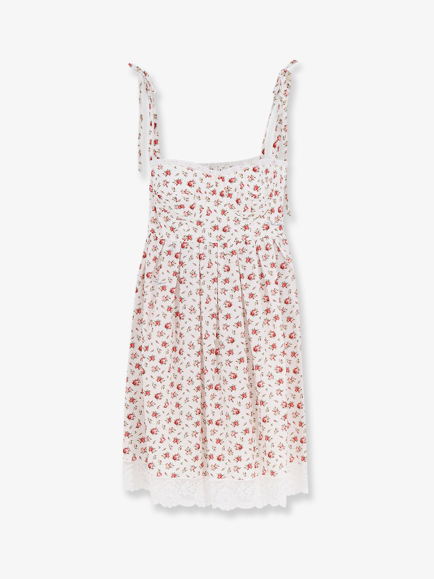Dolce & Gabbana Poplin Dress With Roselline Print