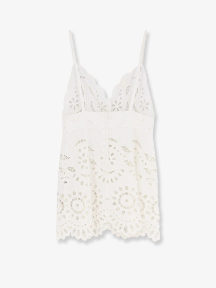 Dolce & Gabbana Poplin Mini Dress With Cut Out Embroidery