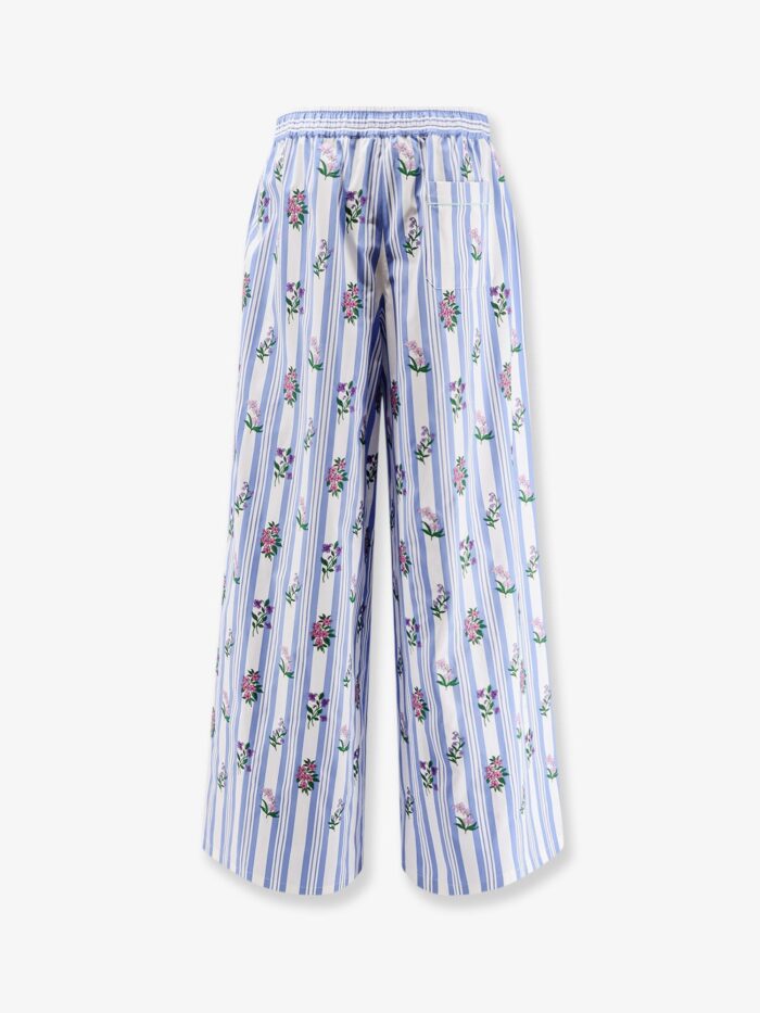Dolce & Gabbana Poplin Trousers With Multicolor Embroidery