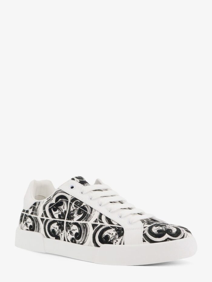 Dolce & Gabbana Portofino Canvas Sneakers With Maiolica Print