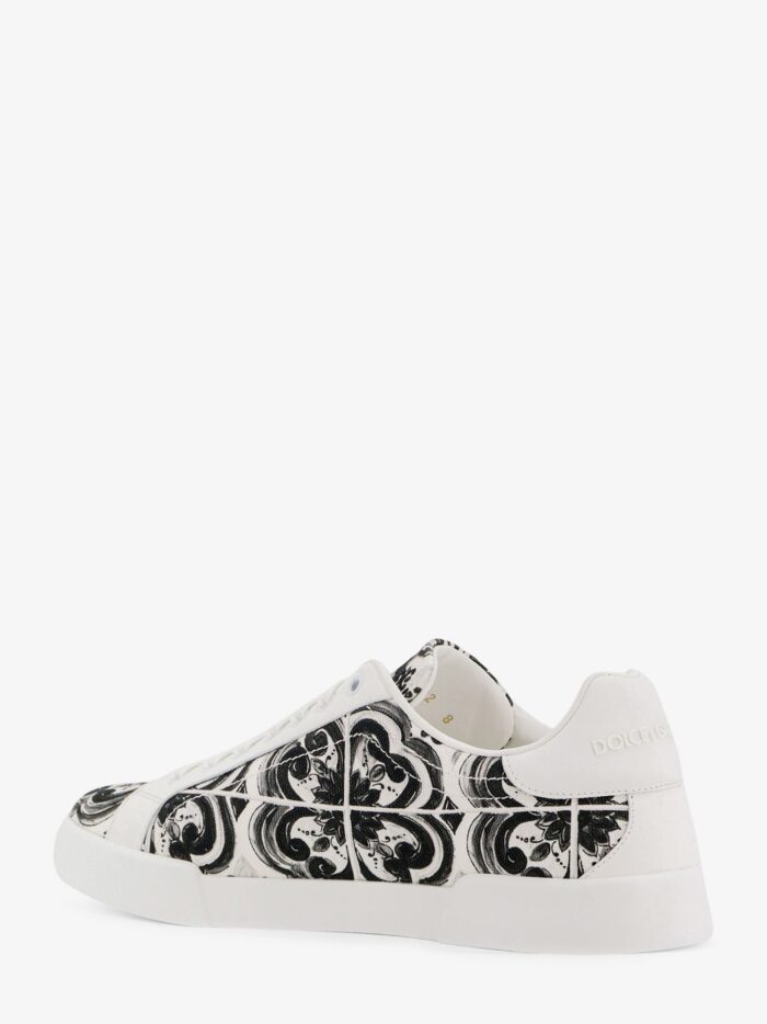 Dolce & Gabbana Portofino Canvas Sneakers With Maiolica Print