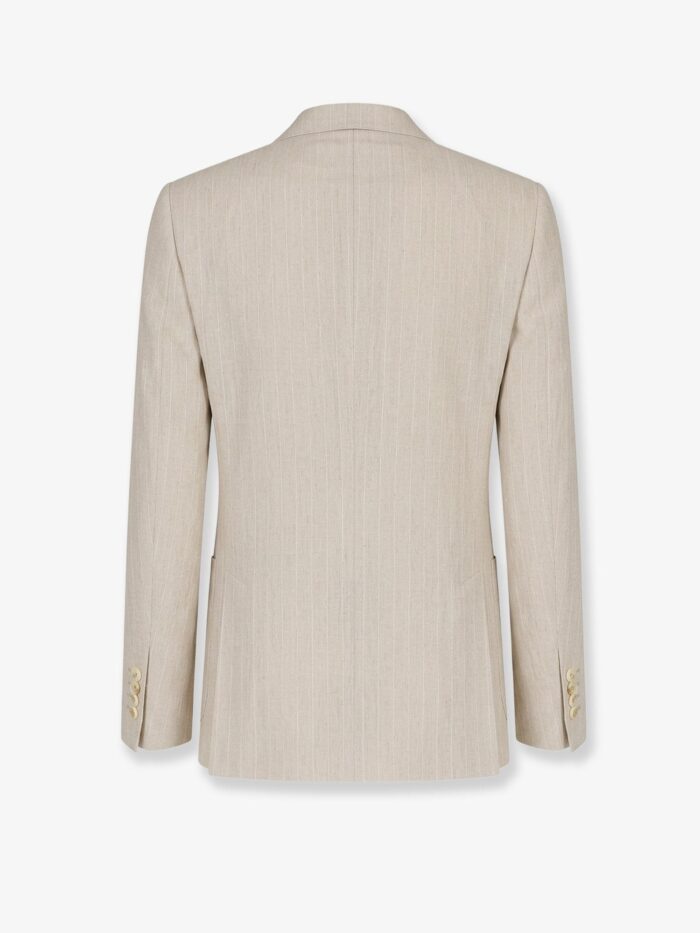 Dolce & Gabbana Portofino Linen Blazer With Striped Motif