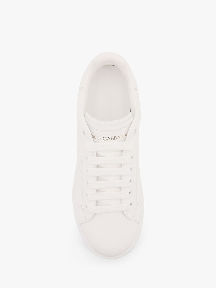 Dolce & Gabbana Portofino Low-top Leather Sneakers With Lateral Monogram