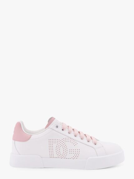 Dolce & Gabbana Portofino Low-top Leather Sneakers With Lateral Monogram