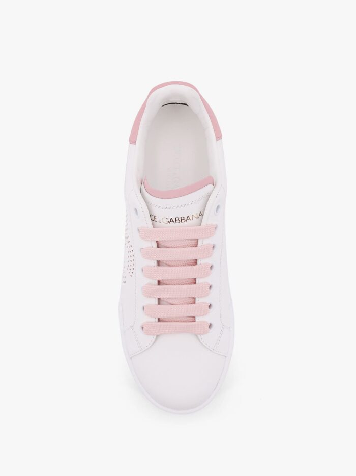 Dolce & Gabbana Portofino Low-top Leather Sneakers With Lateral Monogram