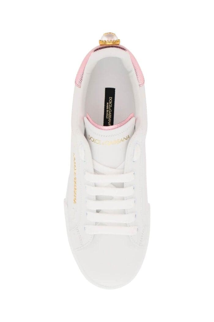 Dolce & Gabbana Portofino Sneakers With Pearl