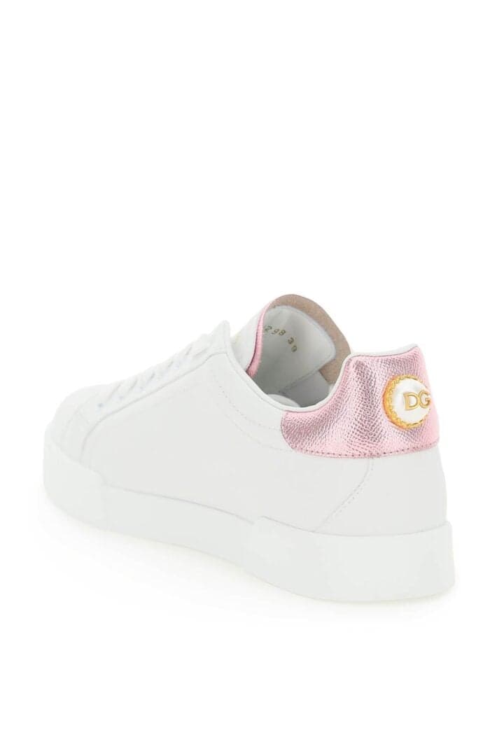 Dolce & Gabbana Portofino Sneakers With Pearl