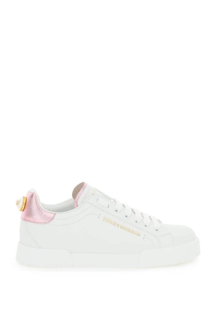 Dolce & Gabbana Portofino Sneakers With Pearl