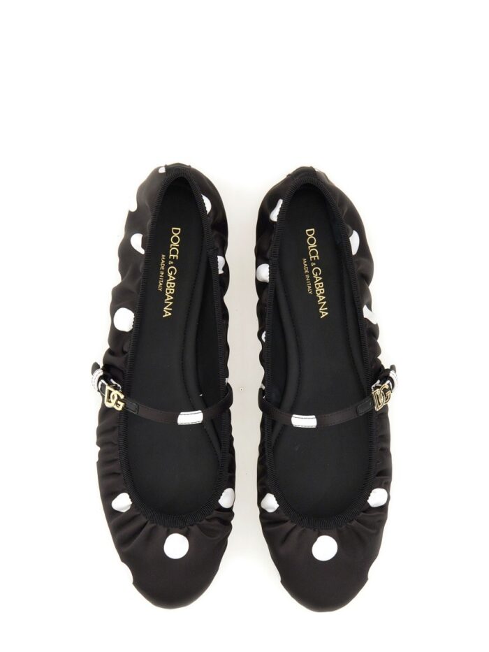 Dolce & Gabbana PRINTED SATIN BALLERINA