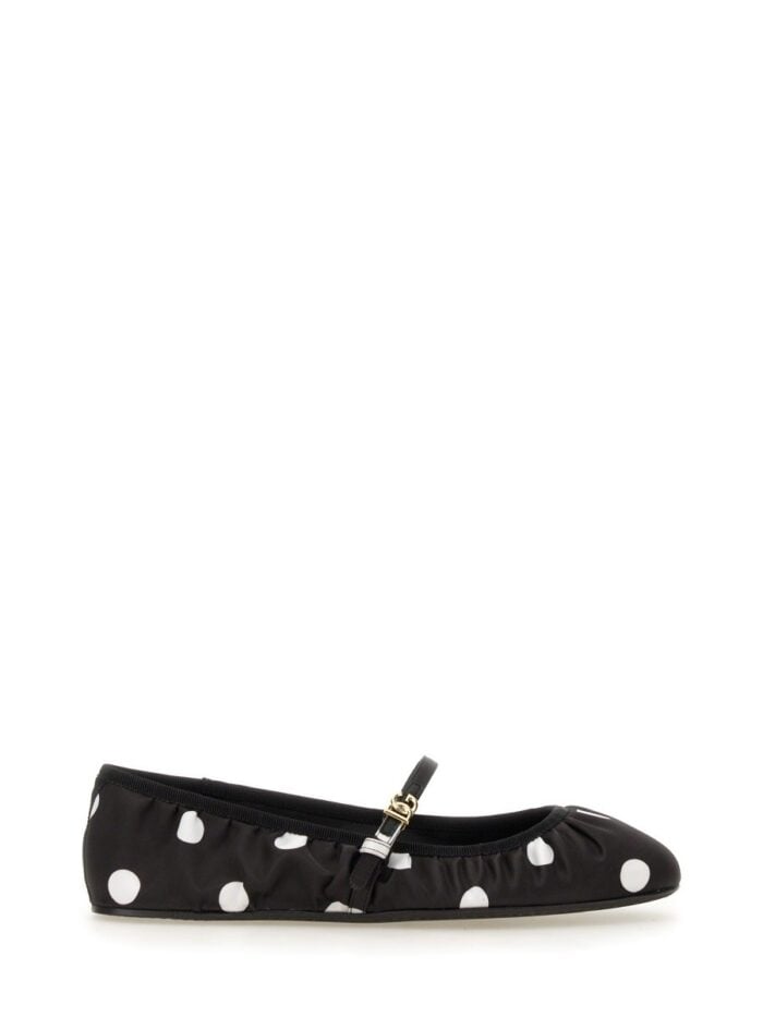 Dolce & Gabbana PRINTED SATIN BALLERINA
