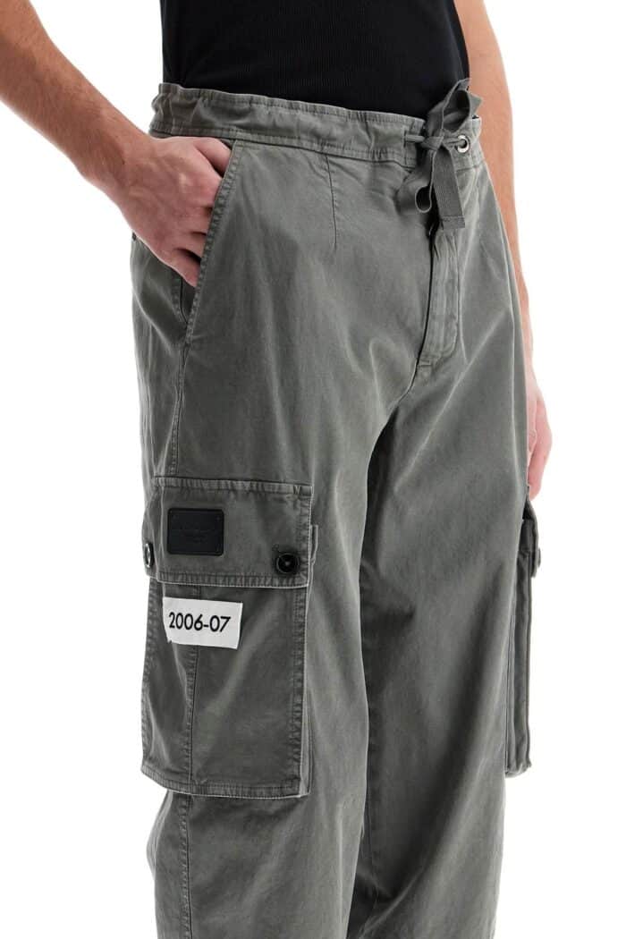 DOLCE & GABBANA Re-edition Cotton Cargo Pants In