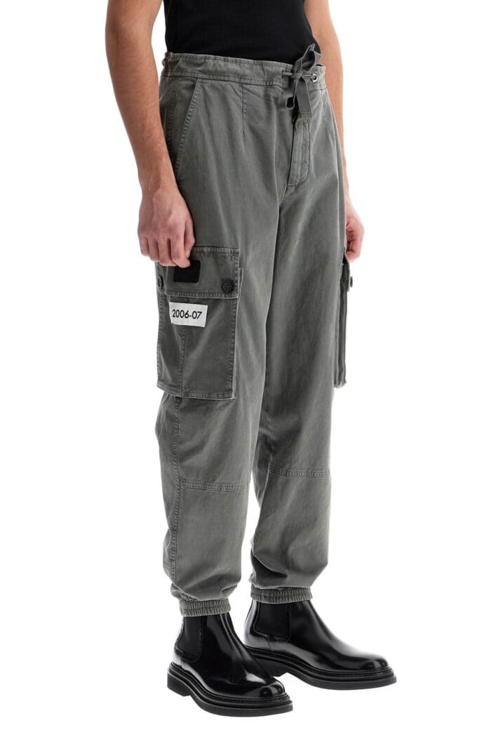 DOLCE & GABBANA Re-edition Cotton Cargo Pants In