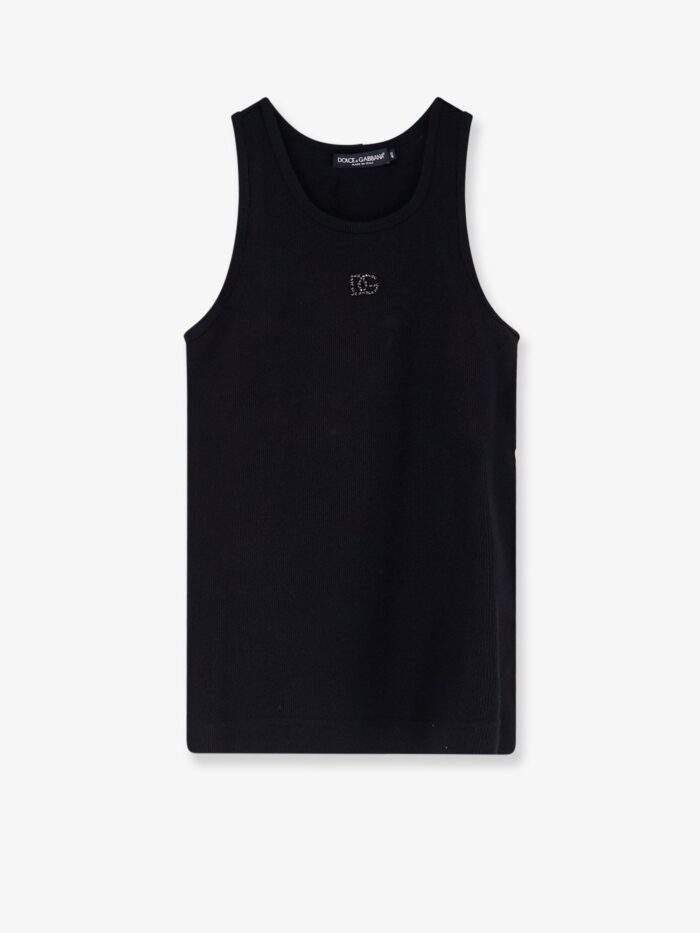 dolce & gabbana ribbed cotton tank top Dolce & Gabbana Ribbed Cotton Tank Top