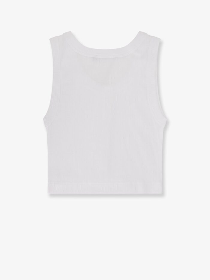 Dolce & Gabbana Ribbed Cotton Tank Top With Front Logo Patch