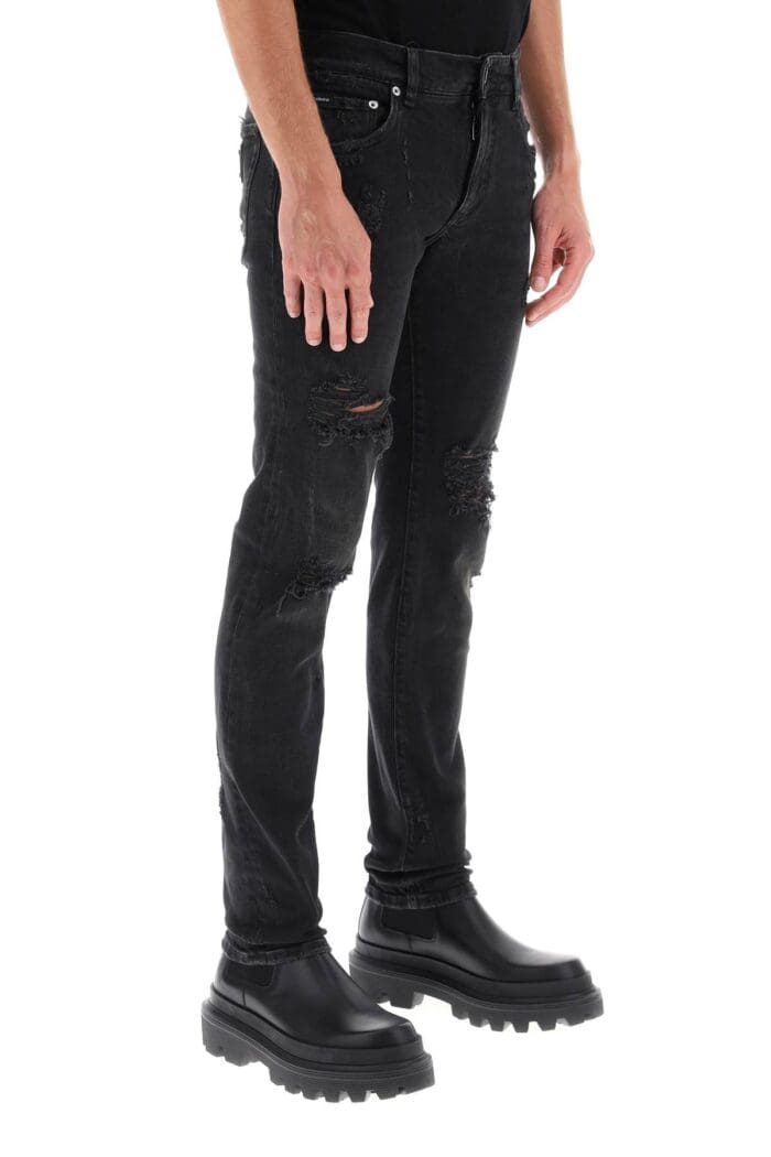 Dolce & Gabbana Ripped Skinny Jeans