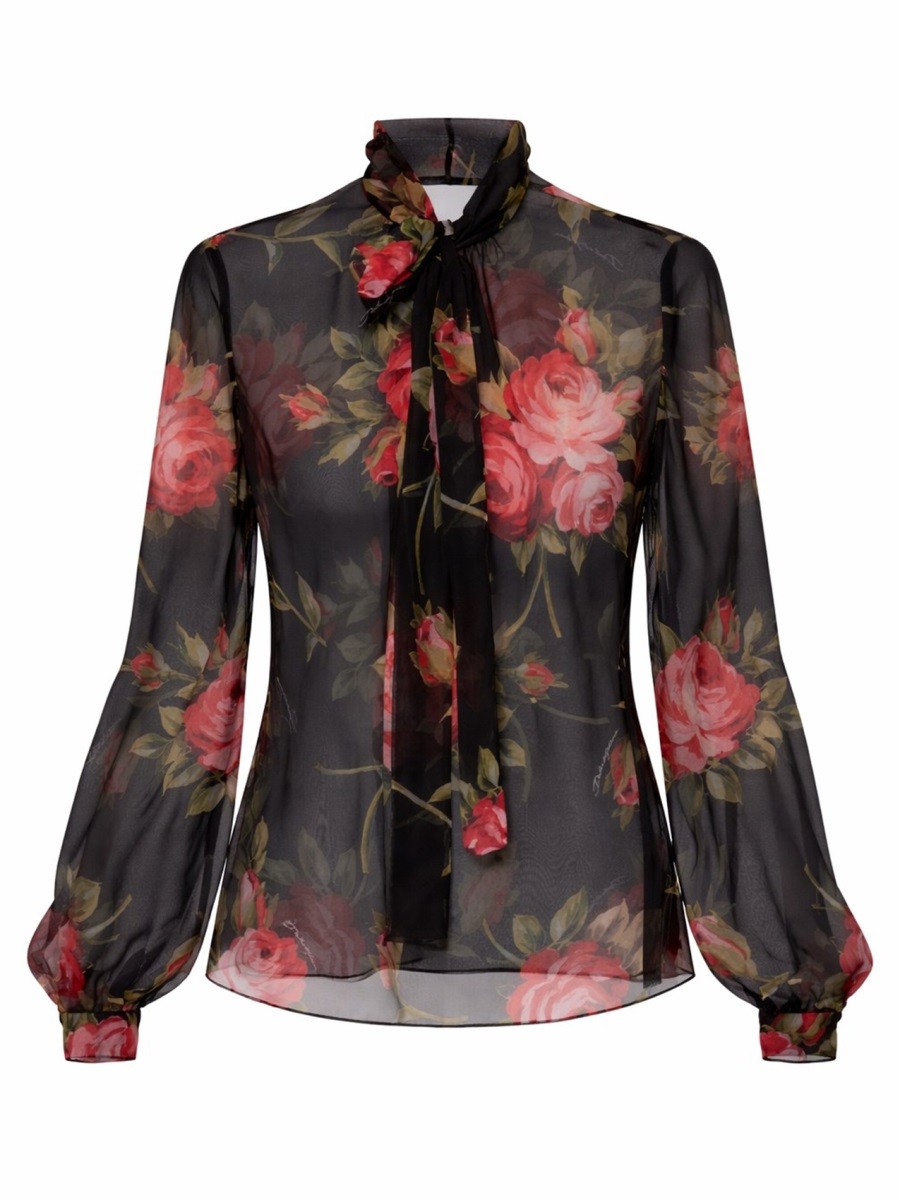 Dolce & Gabbana ROSE BOUQUET PRINT TOP