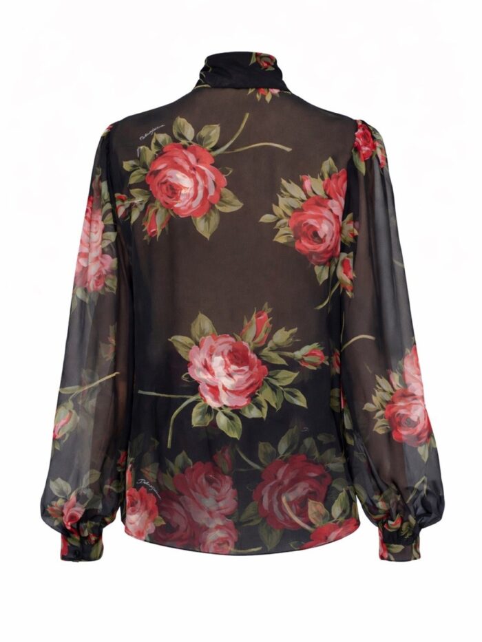 Dolce & Gabbana ROSE BOUQUET PRINT TOP