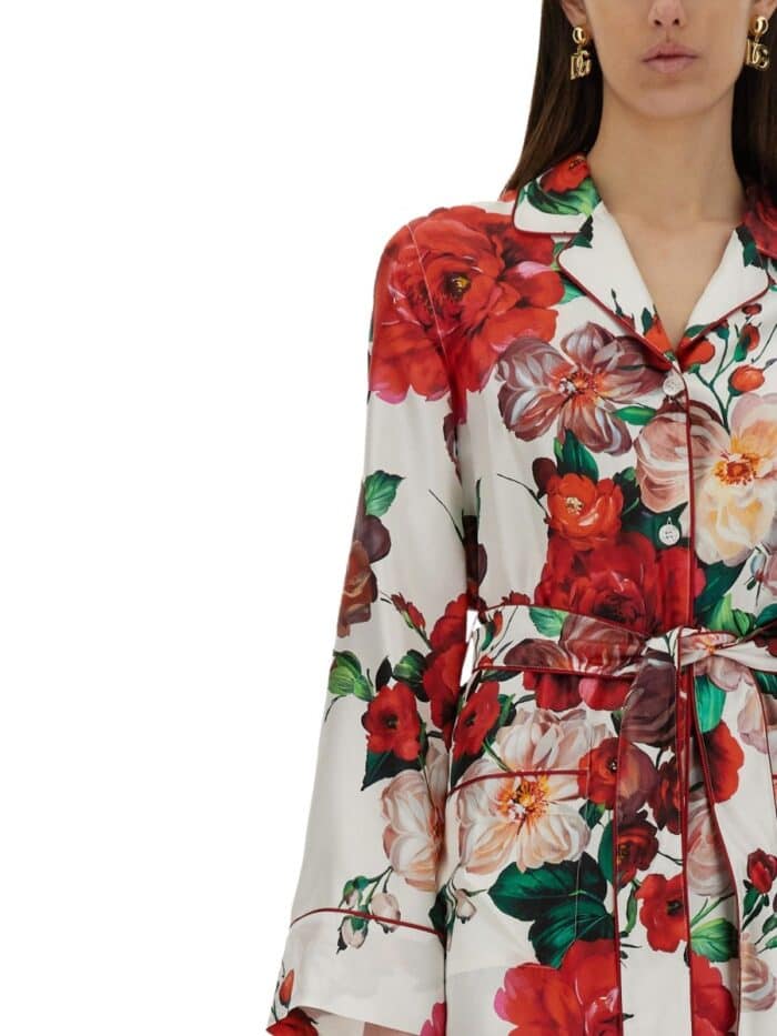 Dolce & Gabbana ROSE PRINT PAJAMA SHIRT