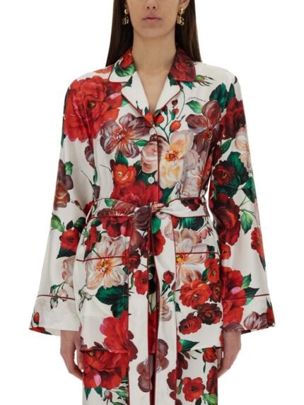 Dolce & Gabbana ROSE PRINT PAJAMA SHIRT