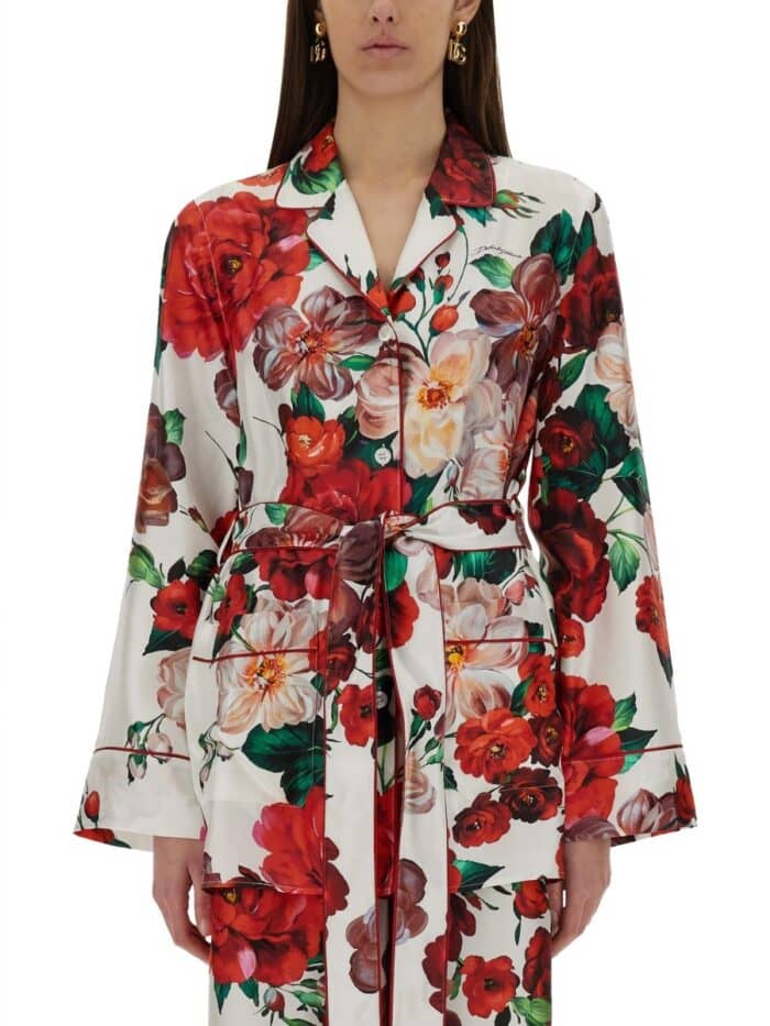 Dolce & Gabbana ROSE PRINT PAJAMA SHIRT