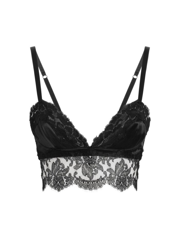 Dolce & Gabbana SATIN AND LACE BRALETTE TOP