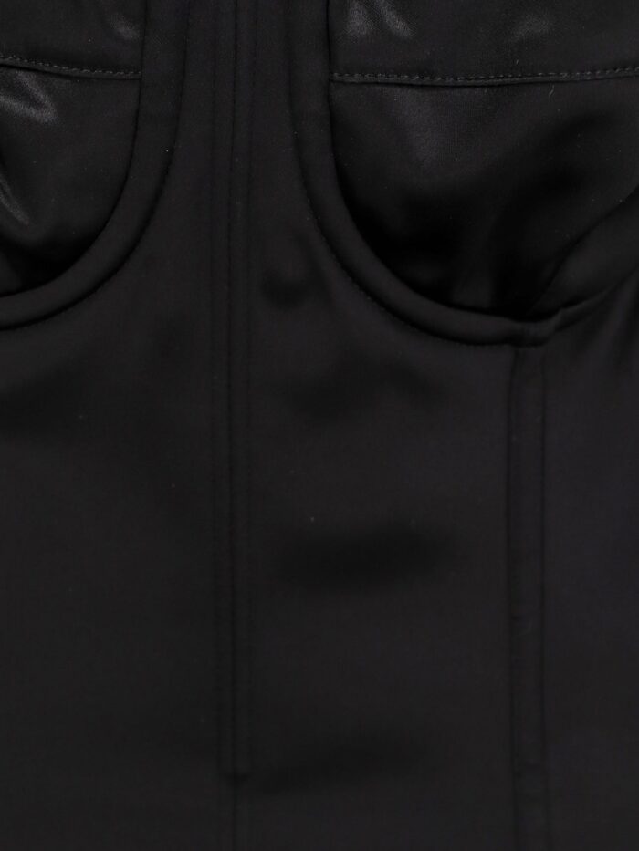 Dolce & Gabbana Satin Dress With Bustier Detail