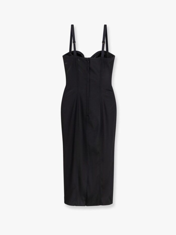 Dolce & Gabbana Satin Dress With Bustier Detail