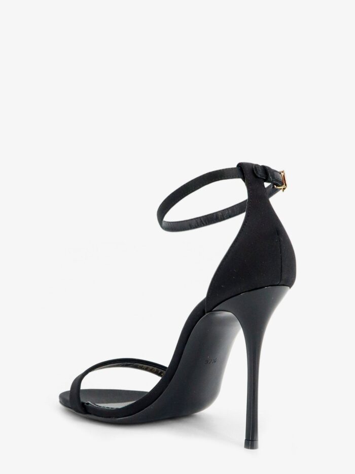 Dolce & Gabbana Satin Sandals With Metal DG Logo