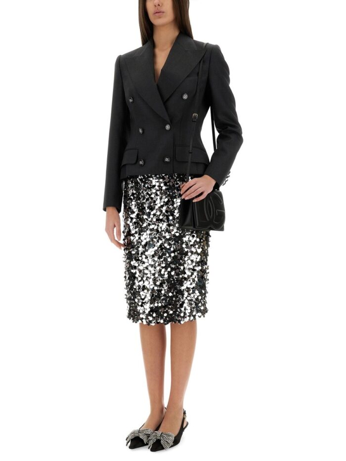 Dolce & Gabbana SEQUIN EMBROIDERED MIDI SKIRT