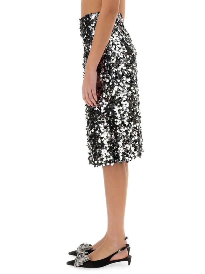 Dolce & Gabbana SEQUIN EMBROIDERED MIDI SKIRT
