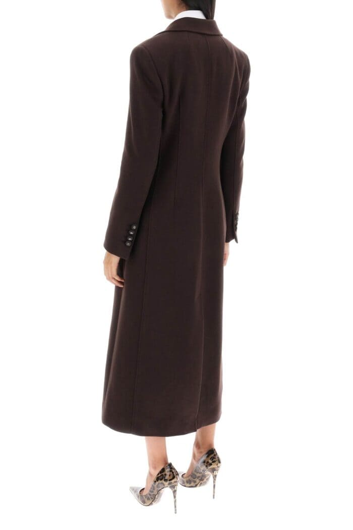 Dolce & Gabbana Shaped Coat In Wool And Cashmere