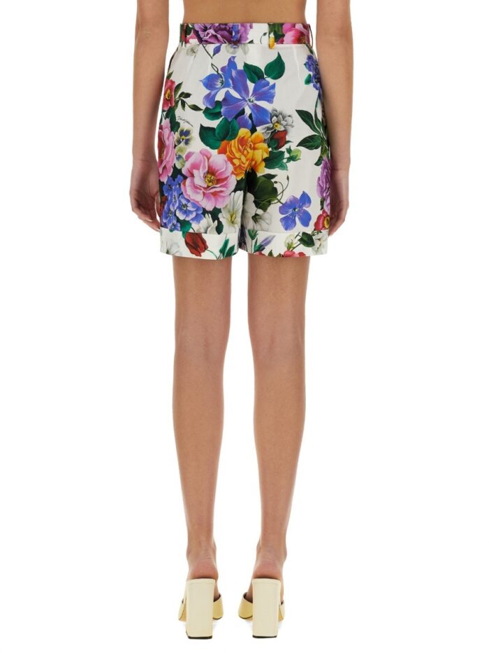 dolce & gabbana shorts with floral print Dolce & Gabbana SHORTS WITH FLORAL PRINT